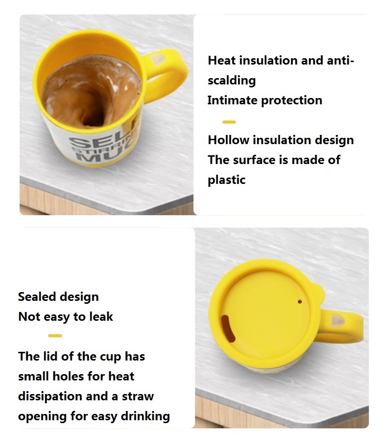 Automatic Lazy Self Stirring Magnetic Mug Creative 304 Stainless Steel Coffee Milk Mixing Cup Blender Smart Mixer Thermal Cup - Image 3